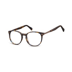 Okrągłe okulary oprawki zerówki korekcyjne sunoptic ac39b szylkret
