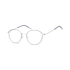 Lenonki okulary oprawki optyczne 928a srebrne + niebieskie