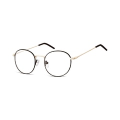 Lenonki okrągłe okulary oprawki optyczne 938f czarne + złote