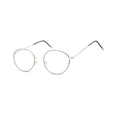 Lenonki okulary oprawki optyczne 929 srebrne + czarne