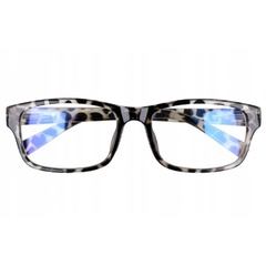 Prostokątne ala nerdy zerówki z antyrefleksem okulary z filtrem st1202
