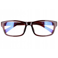 Prostokątne ala nerdy zerówki z antyrefleksem okulary z filtrem st1202c