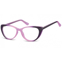 Okulary oprawki korekcyjne kocie oczy zerówki sunoptic cp138d gradient purpurowy
