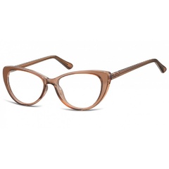Okulary oprawki korekcyjne kocie oczy zerówki sunoptic cp138e jasnobrązowy