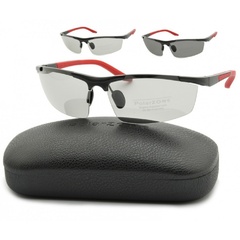 Sportowe okulary polaryzacja + fotochrom aluminiowe pol-352bfp