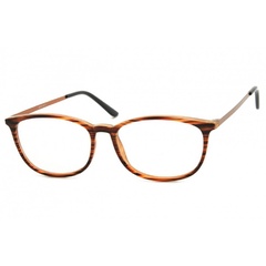 Okulary oprawki korekcyjne nerdy zerówki sunoptic cp143g brązowe-imitacja drewna