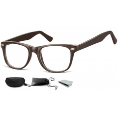 Okulary oprawki zerówki korekcyjne nerdy flex sunoptic ac15c brązowe