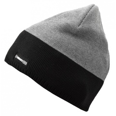Męska zimowa czapka szaro-czarna z polarem - l/xl 2moro st-512a