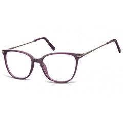 Okulary oprawki zerówki korekcyjne nerdy unisex sunoptic ac26e ciemnofioletowe