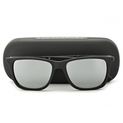 Okulary lustrzanki czarne  nerdy  matowe de-780