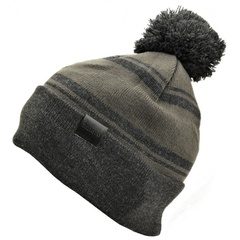 Męska czapka zimowa z pomponem szaro/czarna l/xl 2moro st-557