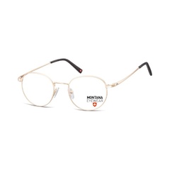 Zlote lenonki okragle okulary oprawki optyczne, korekcyjne montana mm609a