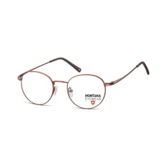 Ciemnobrazowe lenonki okragle okulary oprawki optyczne montana mm609d