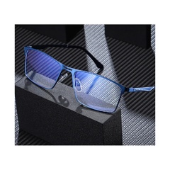 Niebieskie męskie okulary do komputera blue light zerówki 2553d