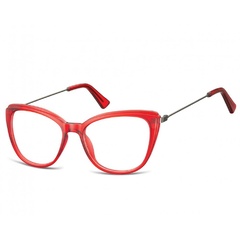 Oprawki korekcyjne okulary kocie oczy zerówki damskie cp121f czerwone