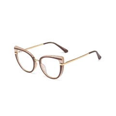 Okulary kocie do komputera damskie z filtrem blue light zerówki 2582-2