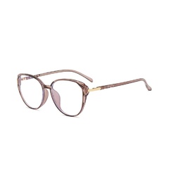 Okulary do komputera owalne damskie z filtrem blue light zerówki 2572-4