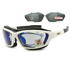 Okulary rowerowe przeciwsłoneczne z polaryzacją goggle t420-5r korekcja + pasek + gąbka