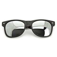Okulary przeciwsłoneczne nerd lustrzanki czarne mat 799-2