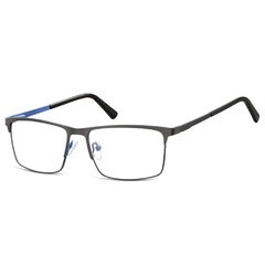 Okulary zerówki korekcyjne nerd prostokątne flex 909a czarno-niebieskie
