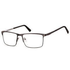 Okulary zerówki korekcyjne nerd prostokątne flex 909e grafitowe
