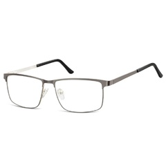 Okulary zerówki korekcyjne nerd prostokątne flex 910f grafitowo-srebrne