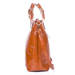 Duże skórzane torebki damskie paolo peruzzi shopper bag z-996-pp-br