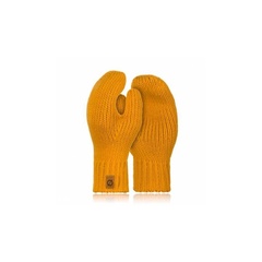 Ciepłe rękawiczki damskie zimowe r02 9935-ochre miodowe