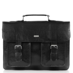 Czarna torba teczka męska vintage paolo peruzzi x-03-bl