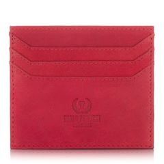 Skórzane etui na dokumenty portfel slim paolo peruzzi in-09-red