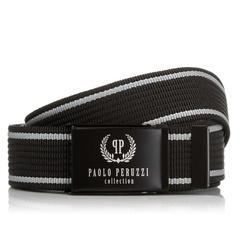 Czarny pasek męski paolo peruzzi pw-10-pp 115 cm