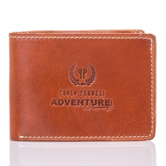 Mały skórzany portfel męski slim wallet paolo peruzzi 369-pp-br