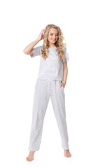 Piżama damska aruelle hearty long grey