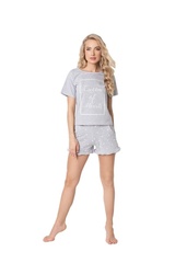Piżama damska aruelle hearty short grey