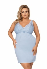 Koszula nocna size plus lucia niebieska donna