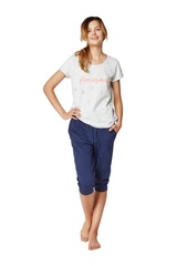 Piżama damska henderson ladies raisa 35252-09x szaro-granatowa