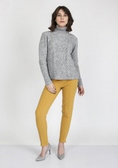 Sweter damski mkm estelle swe 121 szary