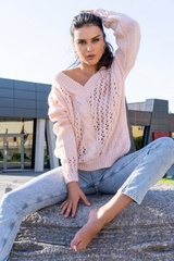 Sweter damski merribel nicaia peach