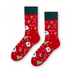 Skarpety męskie steven 136 xmas! czerwony
