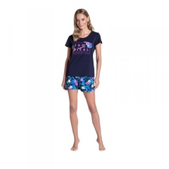 Piżama damska henderson ladies tropicana 38905 granatowa