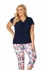 Piżama damska size plus mila 3/4 donna