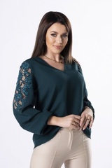 Bluzka damska vittoria ventini carla lace m83027 emerald