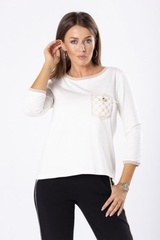 Bluzka damska vittoria ventini adelaide pocket m80879 cream