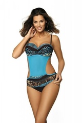 Monokini marko frederica nero-turchese m-487 (3)