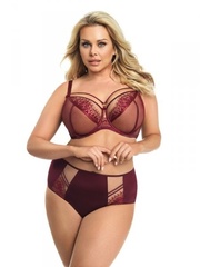 Figi damskie gorsenia k 497 paradise bordowy