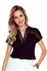 Bluzka damska eldar marlena czarna plus