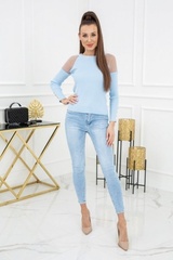 Sweter damski vittoria ventini eliza tulle mcy02679 baby blue