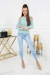 Sweter damski vittoria ventini eliza tulle mcy02679 mint