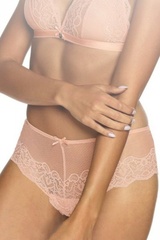 Stringi damskie mat milo 3210/4 pudrowy róż