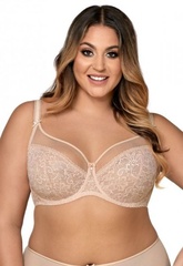 Biustonosz miękki ava 1396 crystal beżowy plus size
